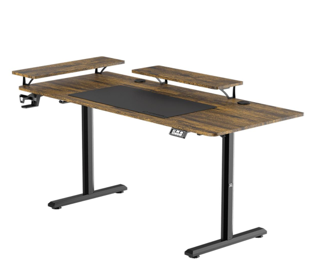 Ultradesk HIGHLANDER XXL Elektryczna regulacja Brązowe - 1287985 - zdjęcie 4